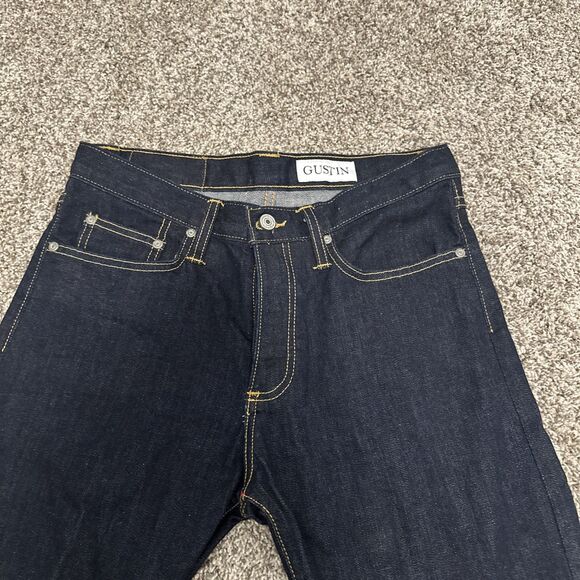 Gustin Selvedge Jeans Men’s Size 31x33 Blue Denim Straight Button Fly USA Made - Picture 4 of 11